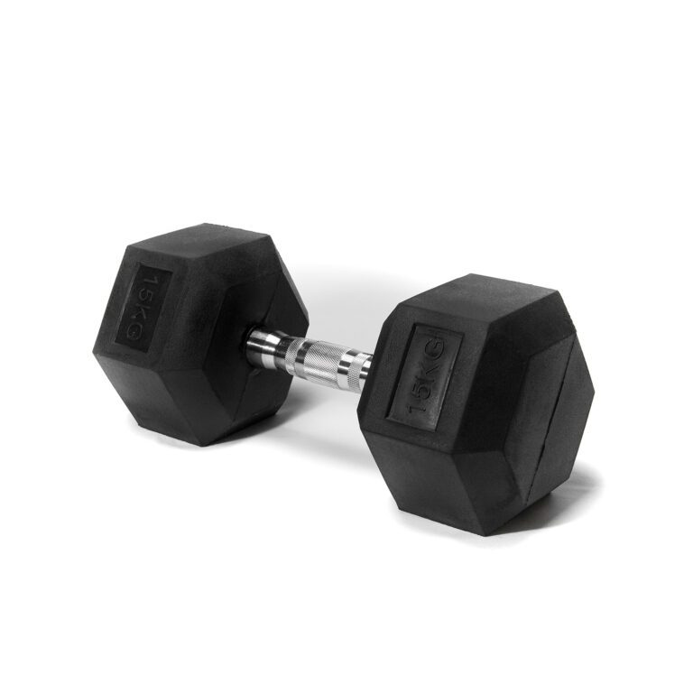 Kg Rubber Hex Dumbbell Rubberdumbbells Co Uk