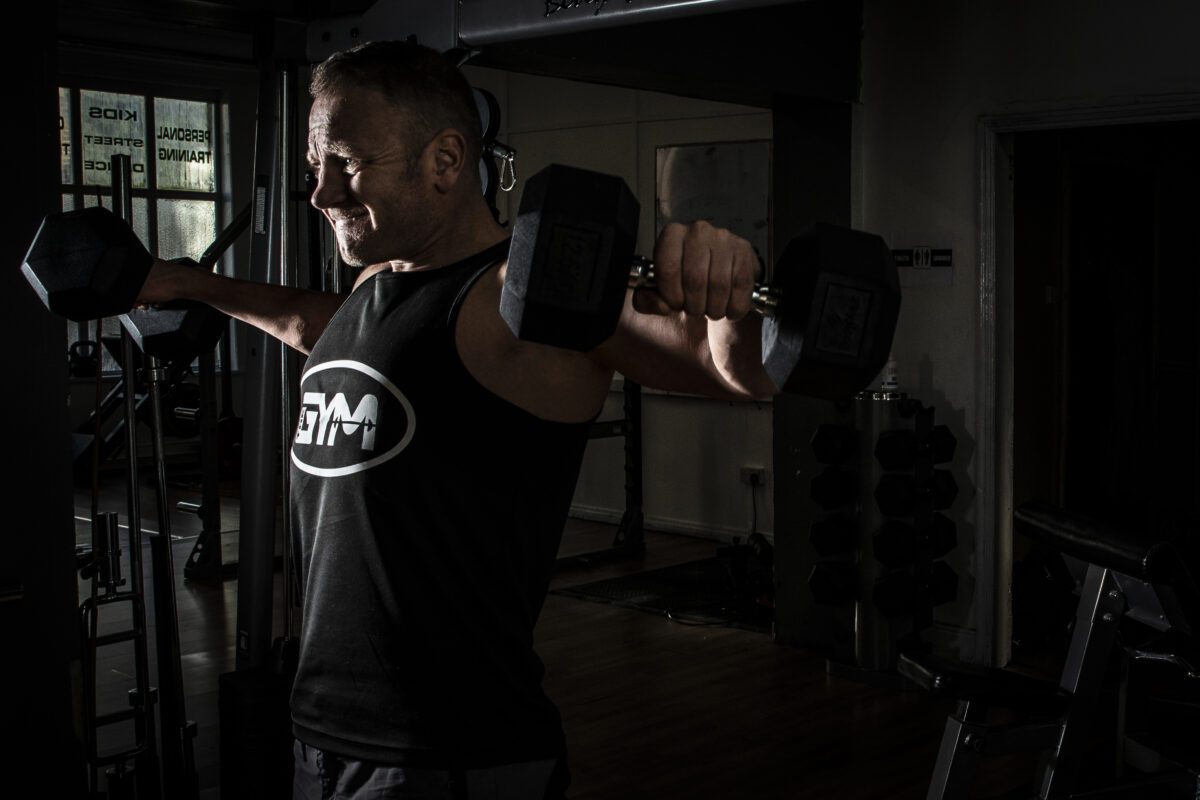 Rubber Dumbbells Gym Shoot 4